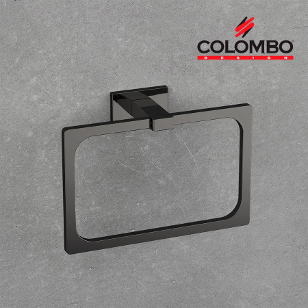 полотенцедержатель кольцо colombo design look b1631.gl, графит полированный