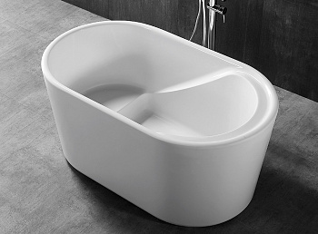 акриловая ванна abber ab9277, цвет белый