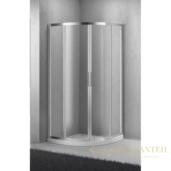 душевой уголок belbagno sela-r-2 sela-r-2-95-ch-cr 95x95 см, стекло текстурное