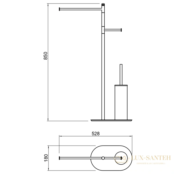 стойка с аксесуарами напольная timo saona 13085/16, белый матовый