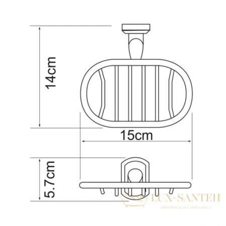 мыльница wasserkraft oder k-3069, хром