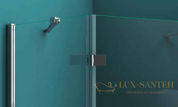 душевой уголок belbagno kraft kraft-p-1-100-c-cr-l 100х100 см профиль хром, стекло прозрачное