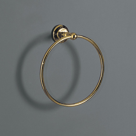 полотенцедержатель-кольцо 22см, simas accessori, 260205oro, для полотенец, подвесной, золото