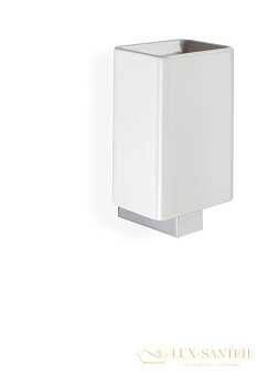 стакан керамический stil haus gea ge10(08) настенный, хром-белая керамика