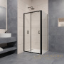 душевой уголок rgw passage 410874151-14 pa-74b 150x110, профиль черный, стекло прозрачное