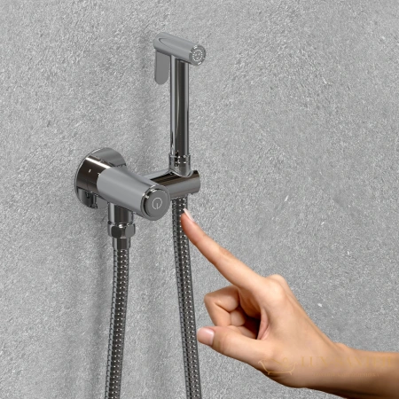 смеситель встраиваемый термостатический для раковины timo saona 2383/00sm, с гигиеническим душем, хром