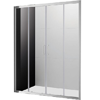 душевая дверь в нишу cezares molveno molveno-bf-2-160-c-cr-iv 160 см профиль хром, стекло прозрачное