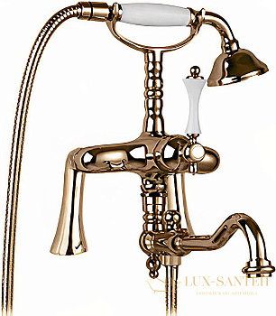 смеситель cezares margot margot-pbv2-02-bi на борт ванны с ручным душем, бронза
