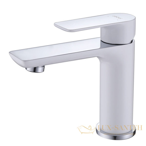смеситель для раковины, abber weiss insel af8010w, белый-хром