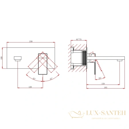 смеситель для раковины d&k bayern.liszt da1514401, хром