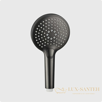 ручной душ ø120 мм, aquame aqm8510gm, 3 режима, оружейная сталь