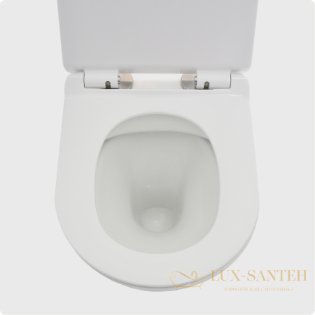 унитаз подвесной безободковый aquame aqm2005, с быстросъемным сиденьем softclose, белый глянцевый