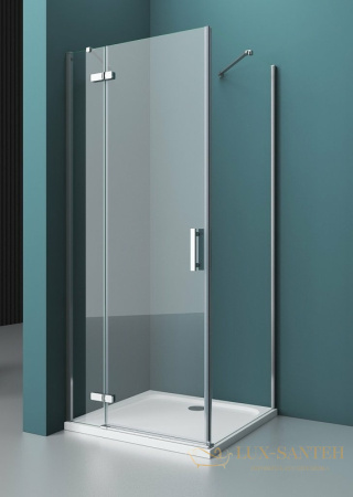 душевой уголок belbagno kraft kraft-ah-12-120/80-c-cr-l 120х80 см профиль хром, стекло прозрачное 