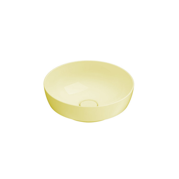 globo t-edge, b6t38.se*0, раковина-чаша встроенная сверху в столешницу d37, h 14 см, без отв под смеситель, цвет senape