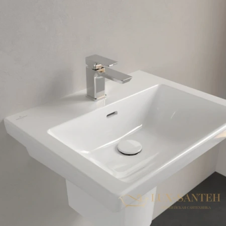 раковина villeroy & boch subway 3.0 4a705501 55х44 см, альпийский белый
