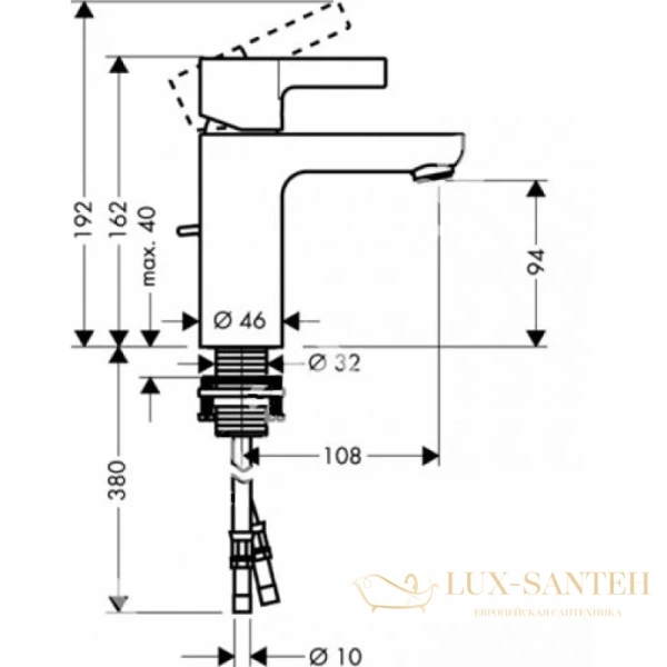 смеситель для раковины hansgrohe metris s 31060000