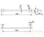полотенцедержатель 450 мм, kludi vela s, 2598005, хром глянцевый