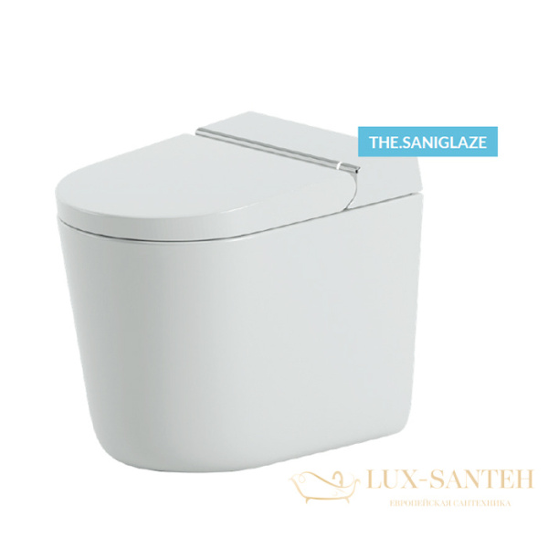 унитаз приставной 38х59 см artceram hype khyv002 05 00, с крышкой-биде и дистанционным пультом,  saniglaze matt white
