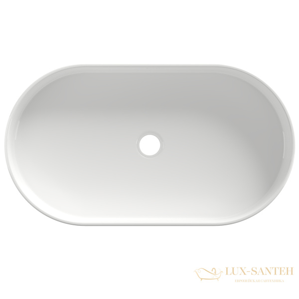 раковина накладная aqueduto espiral, esp0210, овальная 390*600, белый глянцевый