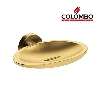металлическая мыльница colombo design plus w4901.om настенная, золото шлифованное
