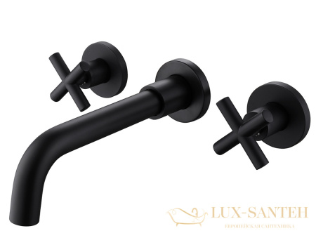 смеситель для раковины встроенный, abber wasser kreis af81121b, черный матовый