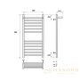 полотенцесушитель 500x800 электрический point аврора pn10158spe п11 с полкой левый/правый, хром