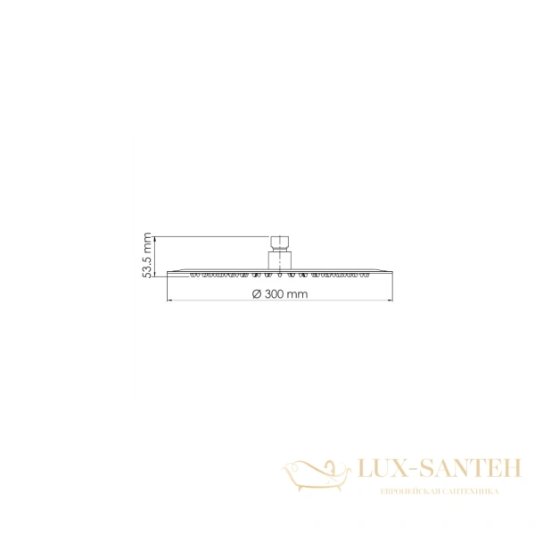душевая система встраиваемая для душа 300 мм wasserkraft dinkel a16116, хром