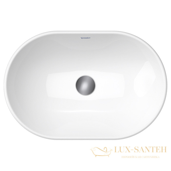 раковина накладная duravit d-neo, 2372600070, 600х400 мм, без перелива, белый глянцевый