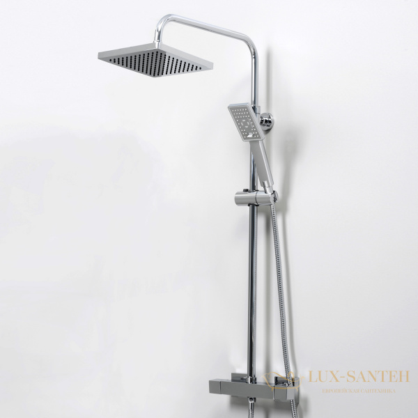 душевой комплект wasserkraft a15502 thermo с термостатическим смесителем, цвет хром