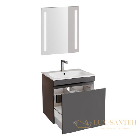 комплект мебели для ванной geberit renova plan 529.915.jk.6 60 см, лава, матовый