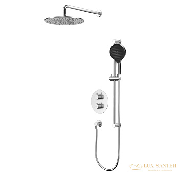 термостатическая душевая система скрытого монтажа whitecross y, yset09topnib, никель брашированный