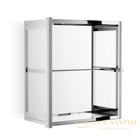 шкаф decor walther glas s2 0602300 подвесной, хром/прозрачное стекло