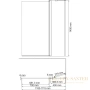 шторка wasserkraft berkel 48p02-110r matt glass для ванны 110 см 