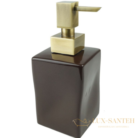 дозатор керамический stil haus prisma 795(25-ma) настольный, бронза-коричневая керамика