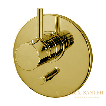 термостат для душа встраиваемый fima carlo frattini fimatherm, f4039x2os, на 2 выходв, золото брашированное
