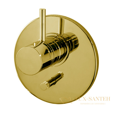 термостат для душа встраиваемый fima carlo frattini fimatherm, f4039x2os, на 2 выходв, золото брашированное