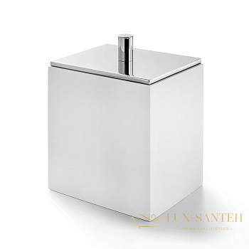 контейнер с крышкой настольный 3sc bemood white bemw48asl, белый/хром