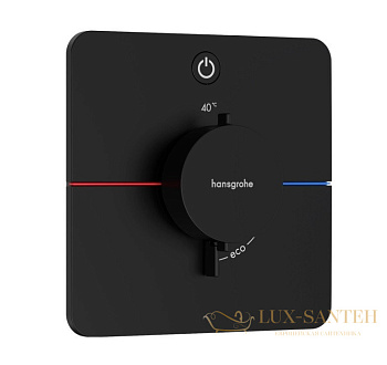 термостат для душа встраиваемый hansgrohe showerselect comfort q, 15581670, черный матовый