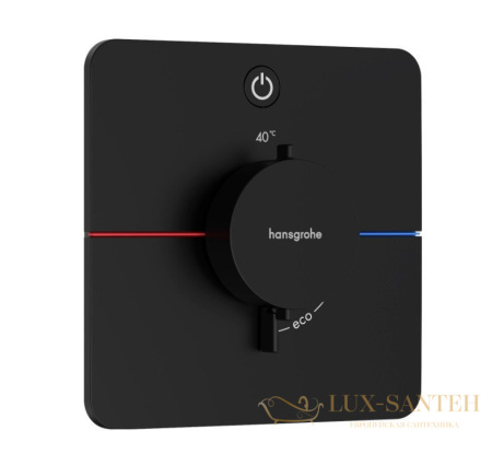 термостат для душа встраиваемый hansgrohe showerselect comfort q, 15581670, черный матовый