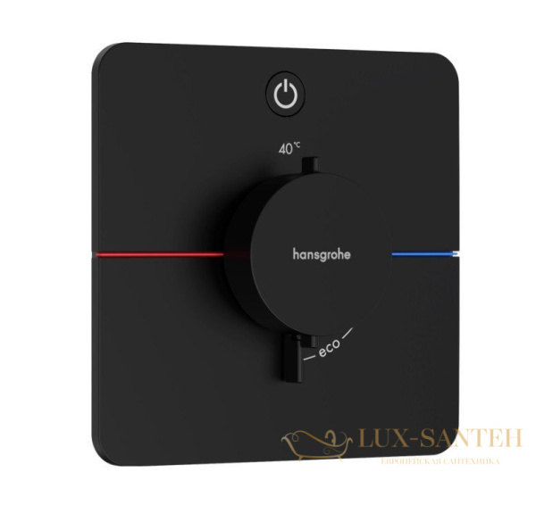 термостат для душа встраиваемый hansgrohe showerselect comfort q, 15581670, черный матовый