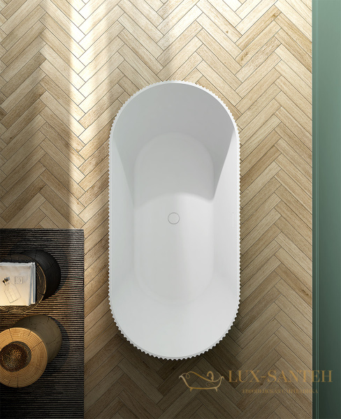 ванна акриловая свободностоящая abber ab9325-1.7, белый глянцевый