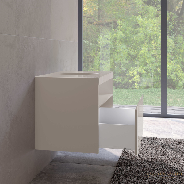 тумба под умывальник keuco stageline, 32865180100, 800x550x490 мм, к/ф: кашемир (ламинир. матовый)/кашемир глянцевый (стекло)