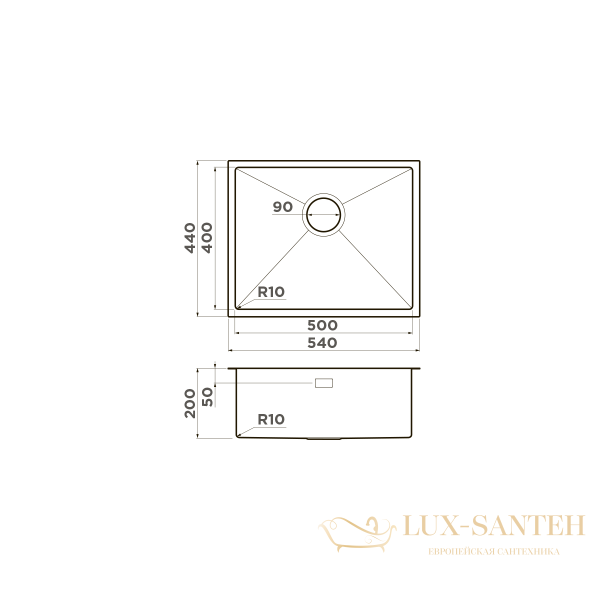 кухонная мойка omoikiri taki 54-u/if-gb 4997019, графит