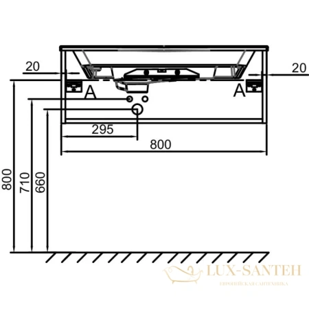 тумба jacob delafon odeon rive gauche eb2515-r8-n14 80 см, серый антрацит