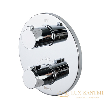 термостат для душа встраиваемый lemark yeti lm7827c, 2 потребителя, хром