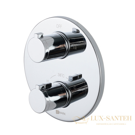 термостат для душа встраиваемый lemark yeti lm7827c, 2 потребителя, хром