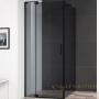душевой уголок cezares slider slider-ah-1-100-90/100-grigio-nero 100x100 профиль черный матовый, стекло тонированное