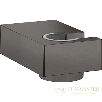 душевой держатель hansgrohe porter e 28387340, шлифованный черный хром