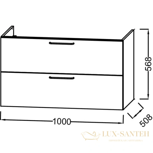 тумба jacob delafon odeon rive gauche eb2524-r6-n18 100 см, белый