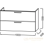 тумба jacob delafon odeon rive gauche eb2524-r8-m49 100 см, белый матовый